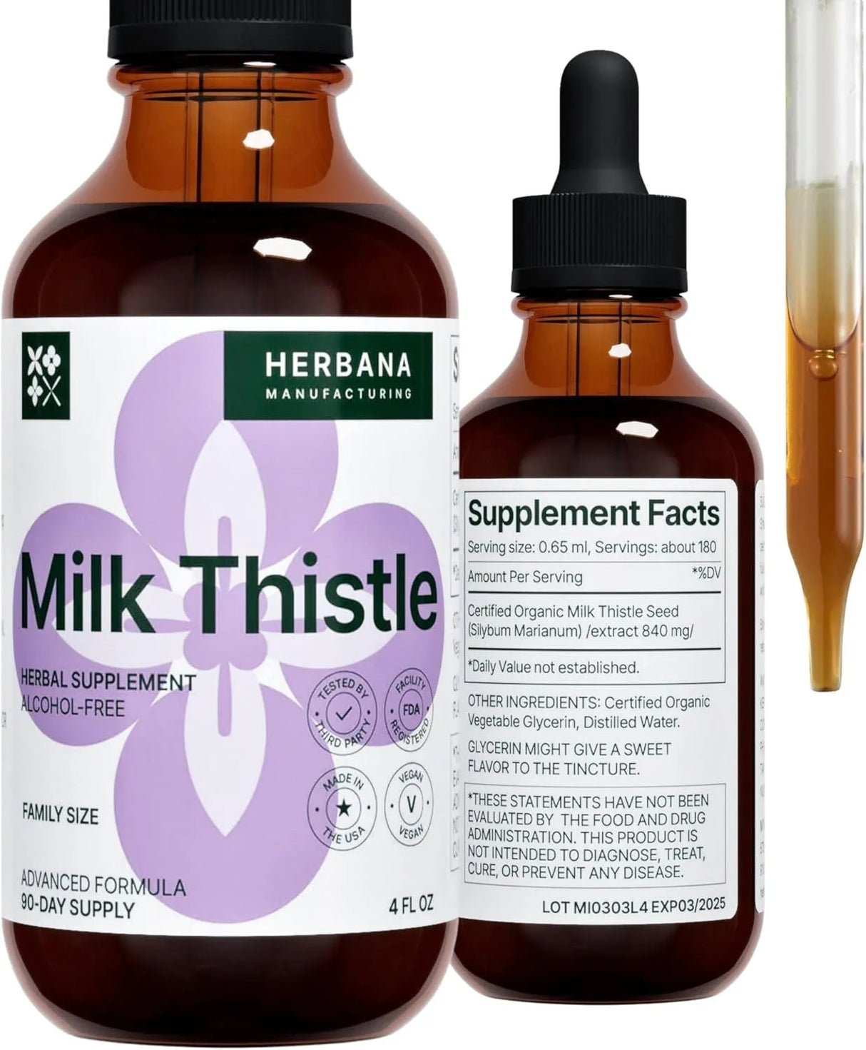 HERBANA - HERBANA Milk Thistle Liquid Extract 4 Fl.Oz. - The Red Vitamin MX - Suplementos Alimenticios - {{ shop.shopifyCountryName }}