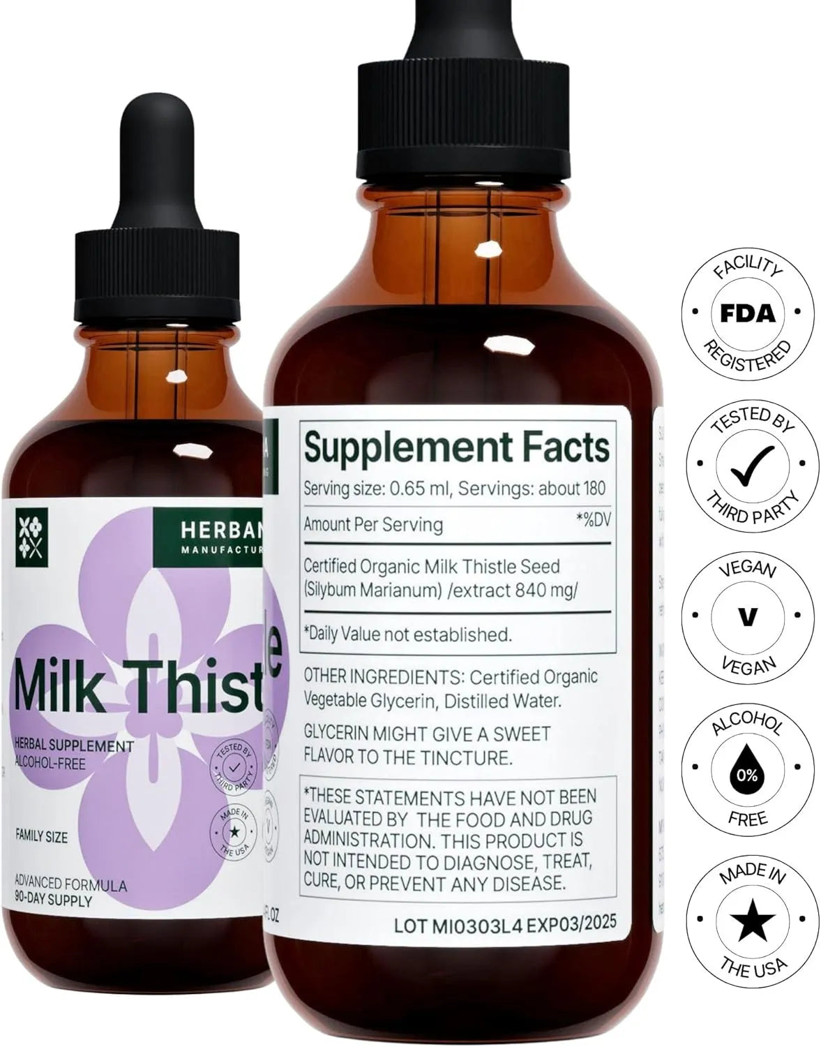 HERBANA - HERBANA Milk Thistle Liquid Extract 4 Fl.Oz. - The Red Vitamin MX - Suplementos Alimenticios - {{ shop.shopifyCountryName }}