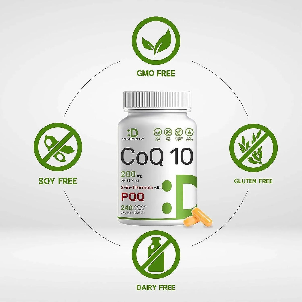 DEAL SUPPLEMENT - Deal Supplement CoQ10 200Mg. & PQQ 200mcg 240 Capsulas - The Red Vitamin MX - Suplementos Alimenticios - {{ shop.shopifyCountryName }}