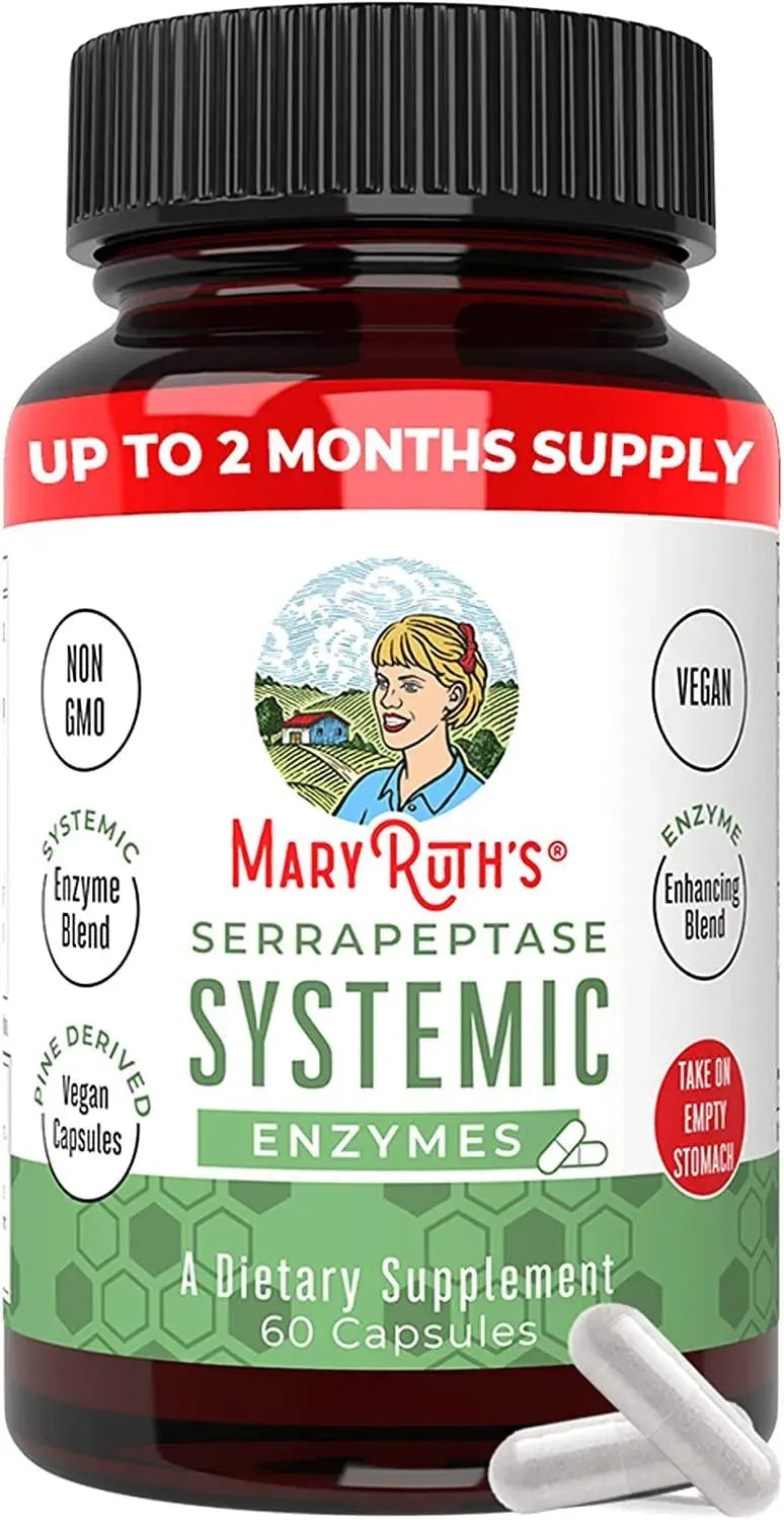 MARY RUTH ORGANICS - Mary Ruth Organics Serrapeptase Systemic Enzymes 60 Capsulas - The Red Vitamin MX - Suplementos Alimenticios - {{ shop.shopifyCountryName }}