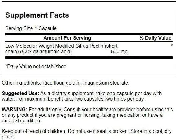 SWANSON - Swanson PectiPure Modified Citrus Pectin 60 Capsulas - The Red Vitamin MX - Suplementos Alimenticios - {{ shop.shopifyCountryName }}