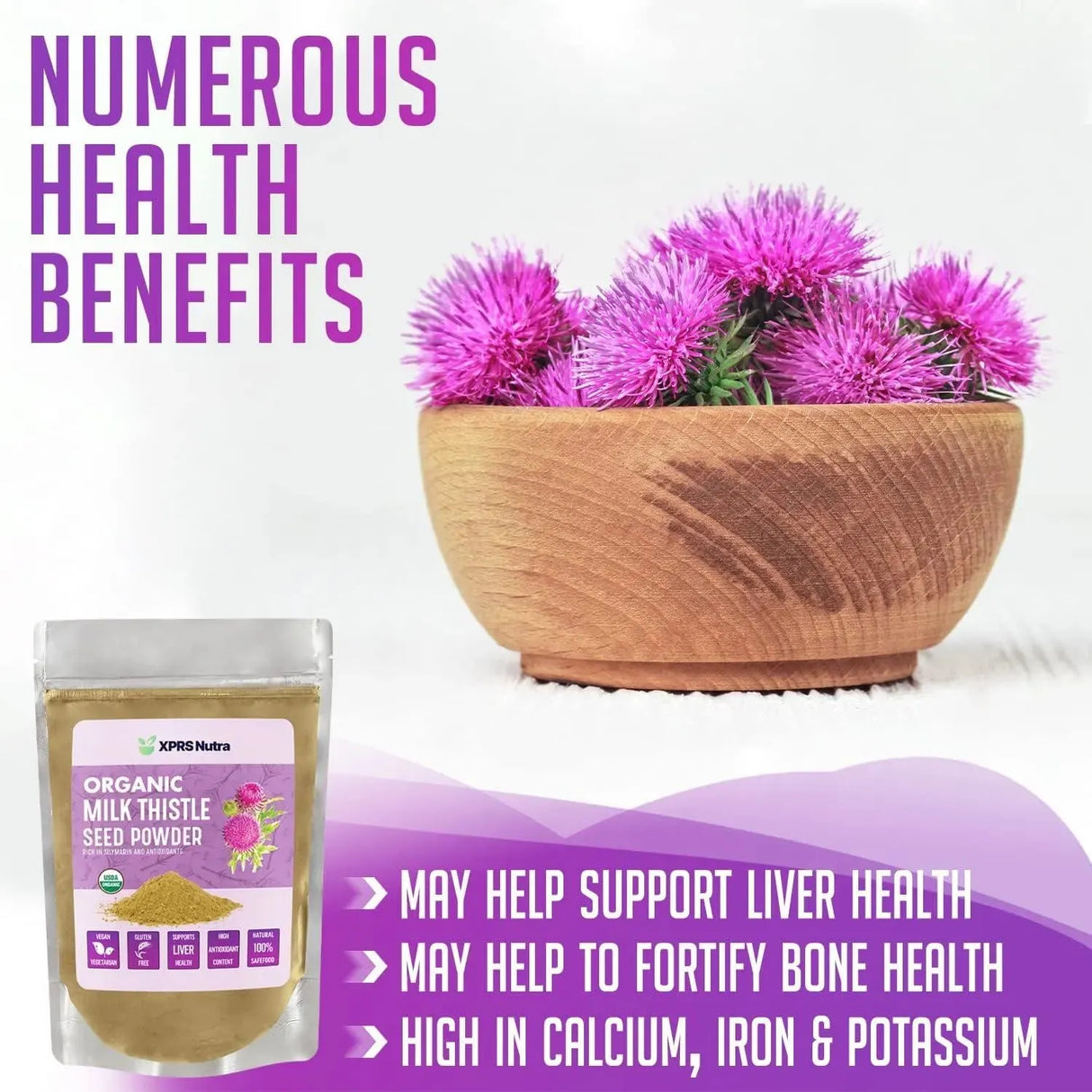 XPRS NUTRA - XPRS Nutra Organic Milk Thistle Seed Powder 113Gr. - The Red Vitamin MX - Suplementos Alimenticios - {{ shop.shopifyCountryName }}