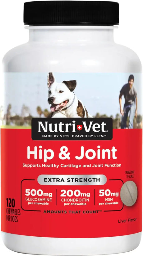 NUTRI-VET - Nutri-Vet Hip & Joint Chewable Dog Extra Strength 120 Tabletas Masticables - The Red Vitamin MX - Cuidado De Cadera Y Articulaciones Para Perros - {{ shop.shopifyCountryName }}