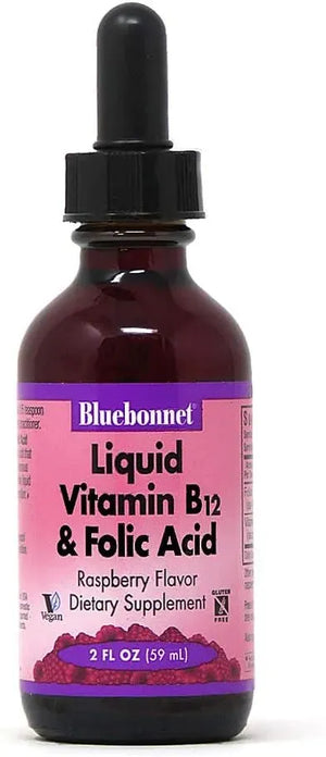 BLUEBONNET NUTRITION - Bluebonnet Nutrition Liquid Vitamin B12 & Folic Acid 2 Fl.Oz. - The Red Vitamin MX - Suplementos Alimenticios - {{ shop.shopifyCountryName }}