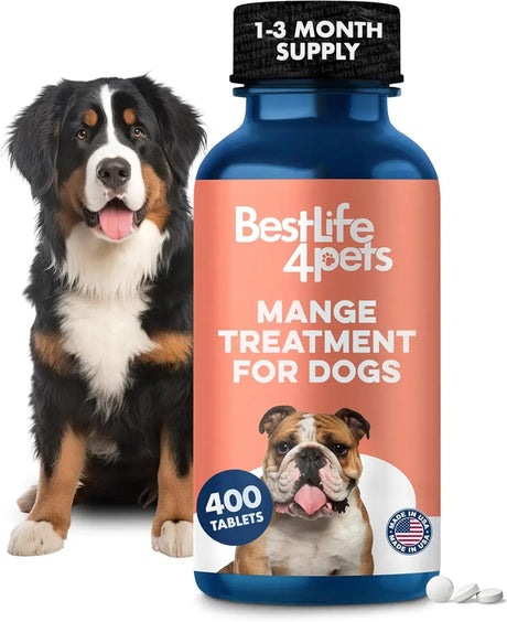 BESTLIFE4PETS - BestLife4Pets Mange Treatment for Dogs 400 Tabletas - The Red Vitamin MX - Remedios Para La Picazón De Perros - {{ shop.shopifyCountryName }}