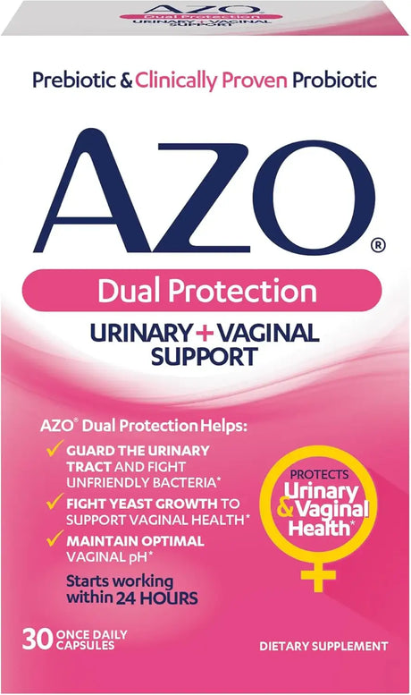 AZO - AZO Dual Protection Urinary + Vaginal Support 30 Capsulas - The Red Vitamin MX - Suplementos Alimenticios - {{ shop.shopifyCountryName }}
