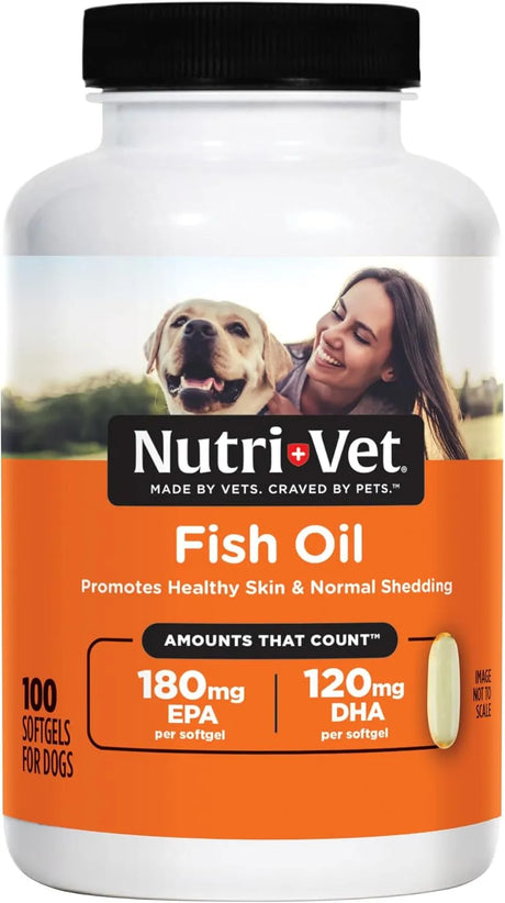 NUTRI-VET - Nutri-Vet Fish Oil Supplement for Dogs 100 Capsulas Blandas - The Red Vitamin MX - Aceite De Pescado Para Perros - {{ shop.shopifyCountryName }}