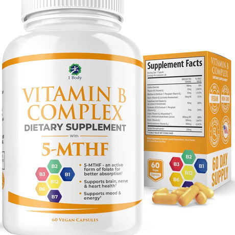 1 BODY - 1 Body Vitamin B Complex 60 Capsulas - The Red Vitamin MX - Suplementos Alimenticios - {{ shop.shopifyCountryName }}