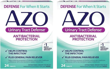 AZO - AZO Urinary Tract Defense Antibacterial Protection 24 Tabletas 2 Pack - The Red Vitamin MX - Suplementos Alimenticios - {{ shop.shopifyCountryName }}