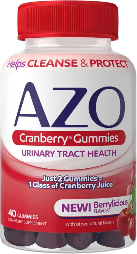 AZO - AZO Cranberry Urinary Tract Health Gummies 40 Gomitas - The Red Vitamin MX - Suplementos Alimenticios - {{ shop.shopifyCountryName }}