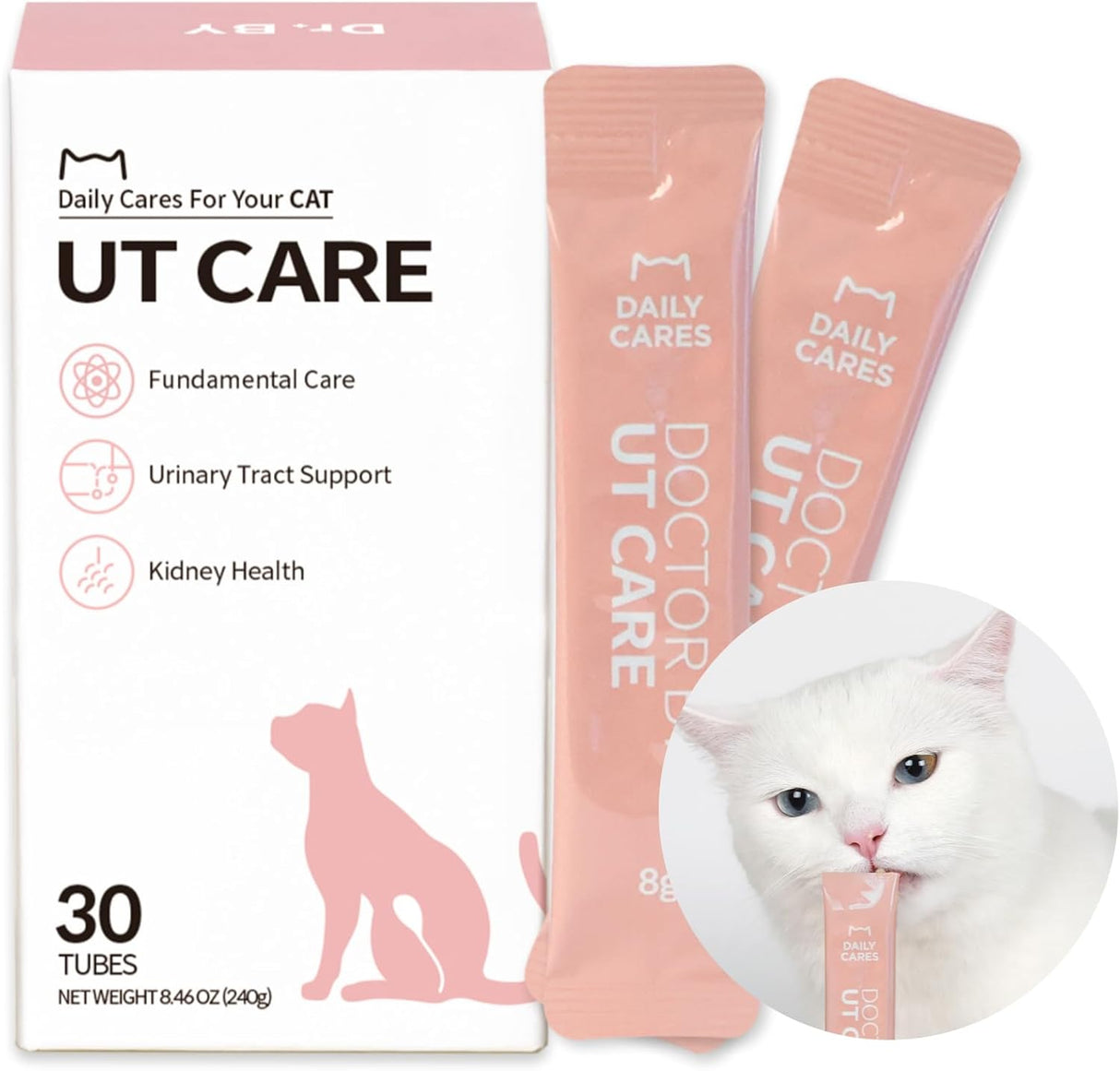 Dr.by UT Care Cat UTI Kidney Support Urinary Supplement 30 Paquetes
