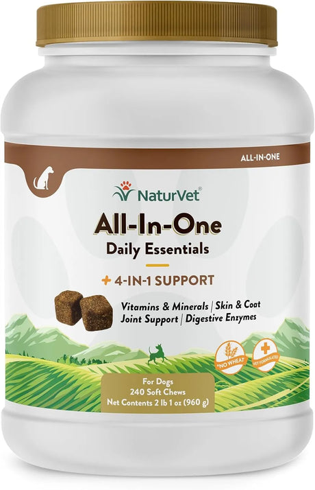 NATURVET - NaturVet All-in-One Dog Supplement 240 Masticables - The Red Vitamin MX - Multivitamínicos Para Perros - {{ shop.shopifyCountryName }}