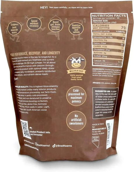B.RAD - B.rad Grass Fed Whey Protein Isolate Powder with Creatine Cocoa Bean 907Gr. - The Red Vitamin MX - Suplementos Alimenticios - {{ shop.shopifyCountryName }}
