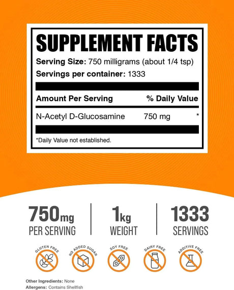 BULK SUPPLEMENTS - Bulk Supplements N-Acetyl Glucosamine Powder 1 Kg. - The Red Vitamin MX - Suplementos Alimenticios - {{ shop.shopifyCountryName }}