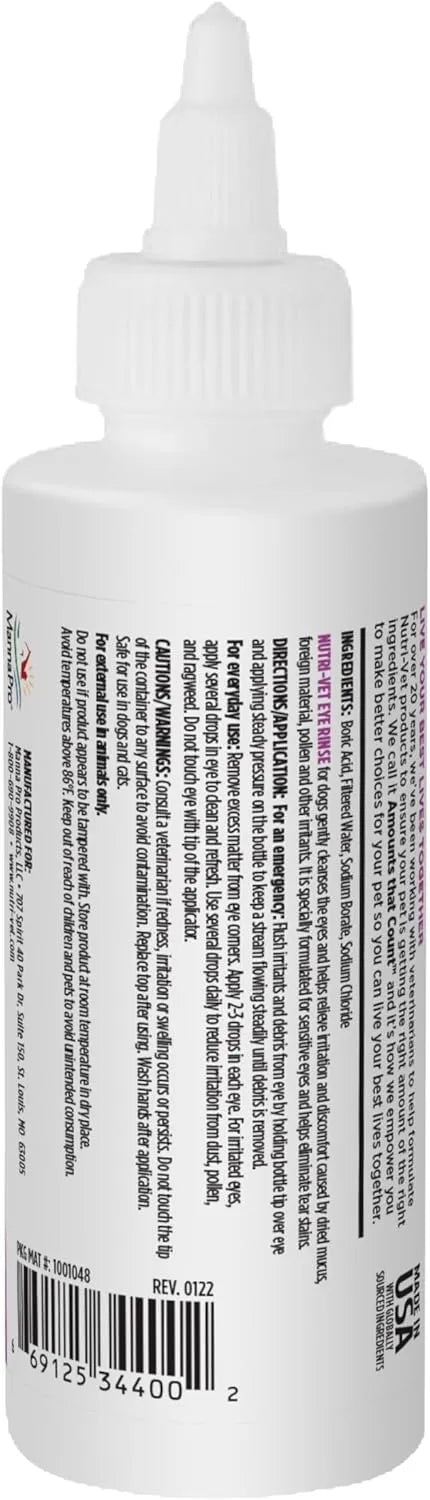 NUTRI-VET - Nutri-Vet Eye Rinse for Dogs 4 Fl.Oz. - The Red Vitamin MX - Cuidado De Los Ojos De Los Perros - {{ shop.shopifyCountryName }}