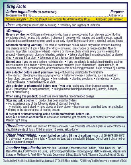 AZO - AZO Urinary Tract Defense Antibacterial Protection 24 Tabletas 2 Pack - The Red Vitamin MX - Suplementos Alimenticios - {{ shop.shopifyCountryName }}