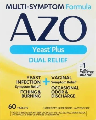 AZO - AZO Yeast Plus Dual Relief 60 Tabletas 2 Pack - The Red Vitamin MX - Suplementos Alimenticios - {{ shop.shopifyCountryName }}