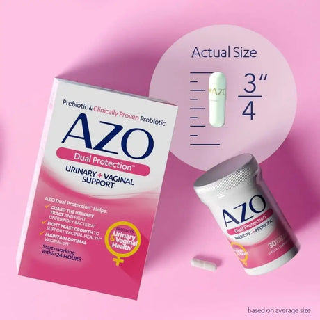 AZO - AZO Dual Protection Urinary + Vaginal Support 30 Capsulas - The Red Vitamin MX - Suplementos Alimenticios - {{ shop.shopifyCountryName }}