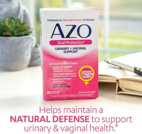 AZO - AZO Dual Protection Urinary + Vaginal Support 30 Capsulas - The Red Vitamin MX - Suplementos Alimenticios - {{ shop.shopifyCountryName }}