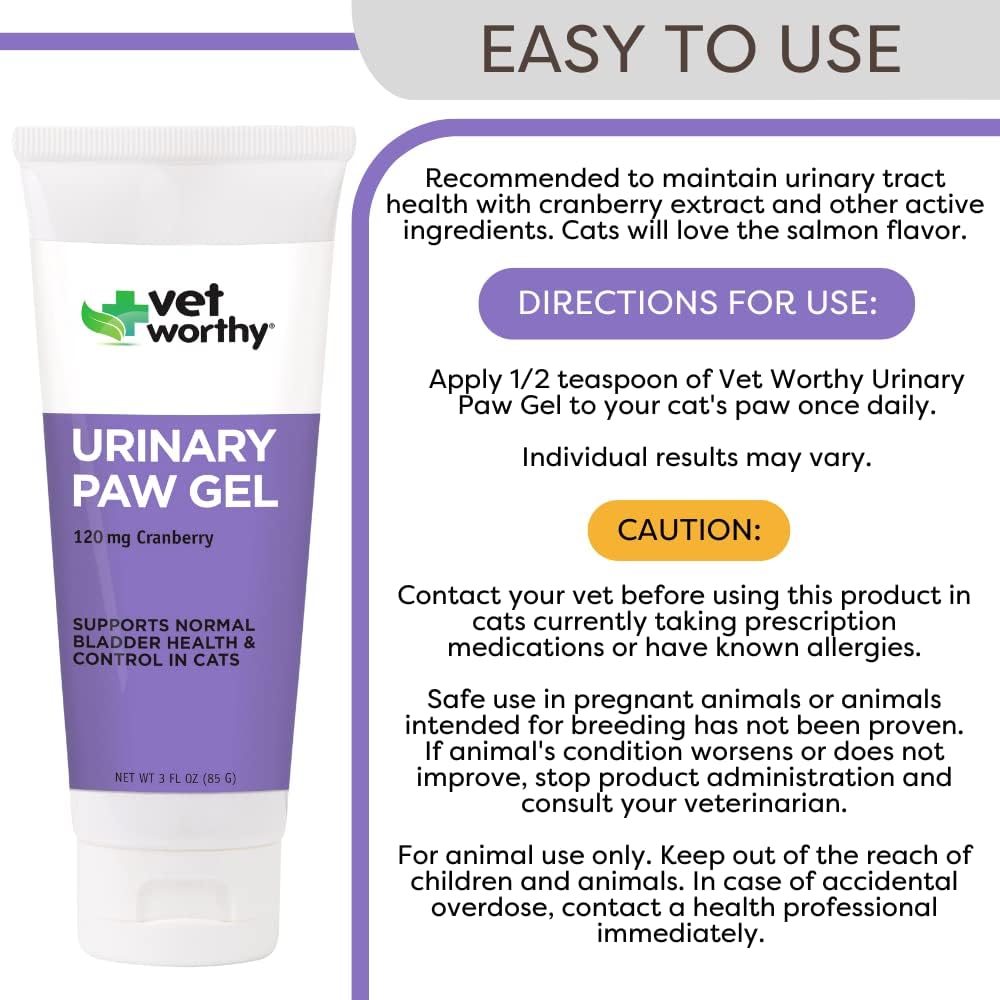 Vet Worthy Urinary Paw Gel for Cats 3 Oz.