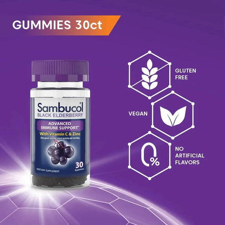 SAMBUCOL - Sambucol Black Elderberry Gummies 30 Gomitas 2 Pack - The Red Vitamin MX - Suplementos Alimenticios - {{ shop.shopifyCountryName }}