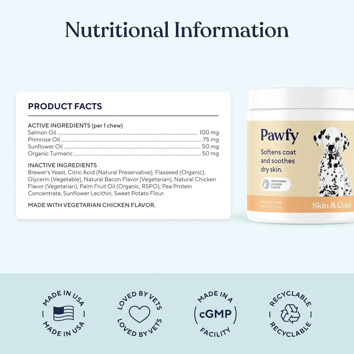 PAWFY - Pawfy Skin & Coat with Salmon Oil Dog Allergy Relief Chews Chicken 30 Masticables - The Red Vitamin MX - Remedios Para La Picazón De Perros - {{ shop.shopifyCountryName }}