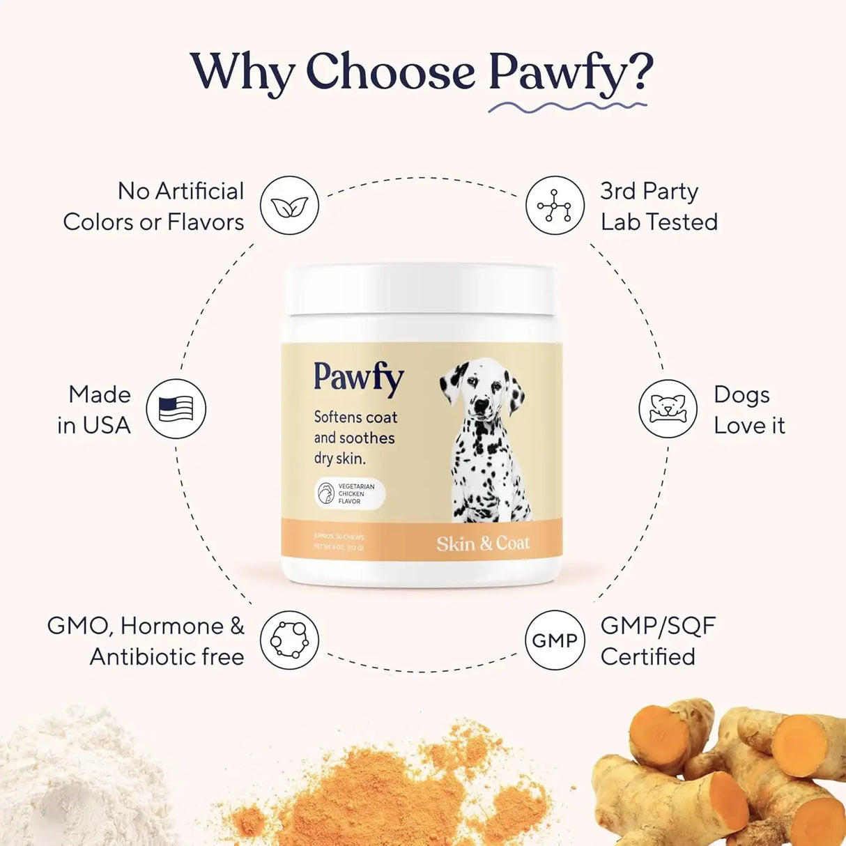 PAWFY - Pawfy Skin & Coat with Salmon Oil Dog Allergy Relief Chews Chicken 30 Masticables - The Red Vitamin MX - Remedios Para La Picazón De Perros - {{ shop.shopifyCountryName }}