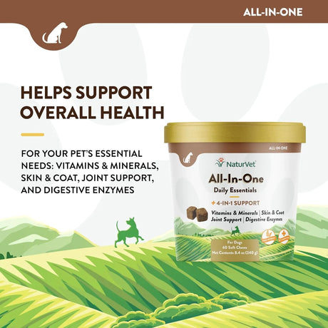 NATURVET - NaturVet All-in-One Dog Supplement 60 Masticables - The Red Vitamin MX - Multivitamínicos Para Perros - {{ shop.shopifyCountryName }}