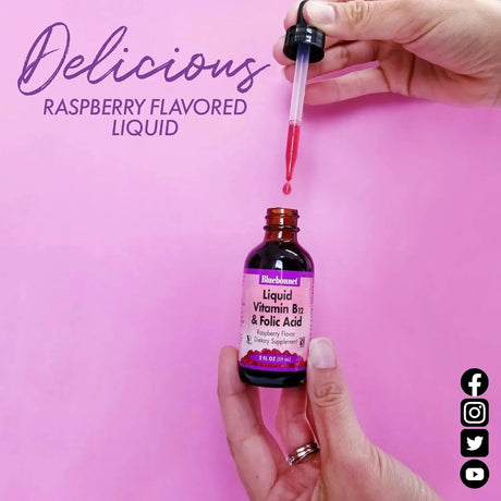 BLUEBONNET NUTRITION - Bluebonnet Nutrition Liquid Vitamin B12 & Folic Acid 2 Fl.Oz. - The Red Vitamin MX - Suplementos Alimenticios - {{ shop.shopifyCountryName }}