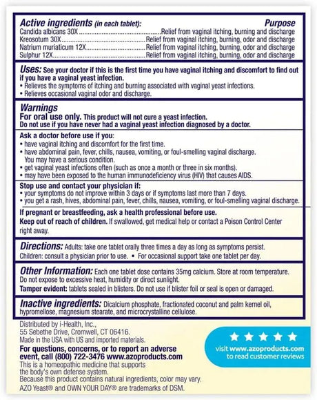 AZO - AZO Yeast Plus Dual Relief 60 Tabletas 2 Pack - The Red Vitamin MX - Suplementos Alimenticios - {{ shop.shopifyCountryName }}