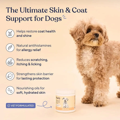 PAWFY - Pawfy Skin & Coat with Salmon Oil Dog Allergy Relief Chews Bacon 30 Masticables - The Red Vitamin MX - Remedios Para La Picazón De Perros - {{ shop.shopifyCountryName }}