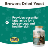 NaturVet Brewer’s Dried Yeast Formula with Garlic Flavoring Plus Omegas 1000 Tabletas Masticables