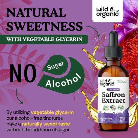 WILD & ORGANIC - Wild & Organic Saffron Tincture 88.5Mg. 2 Fl.Oz. - The Red Vitamin MX - Suplementos Alimenticios - {{ shop.shopifyCountryName }}