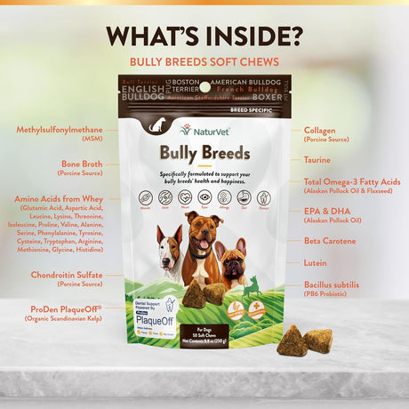 NATURVET - NaturVet Bulldog Breed Supplement 50 Masticables - The Red Vitamin MX - Multivitamínicos Para Perros - {{ shop.shopifyCountryName }}