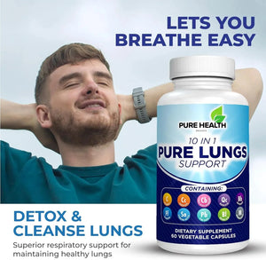 PURE HEALTH - Pure Health 10 in 1 Lung Detox & Cleanse 60 Capsulas - The Red Vitamin MX - Suplementos Alimenticios - {{ shop.shopifyCountryName }}