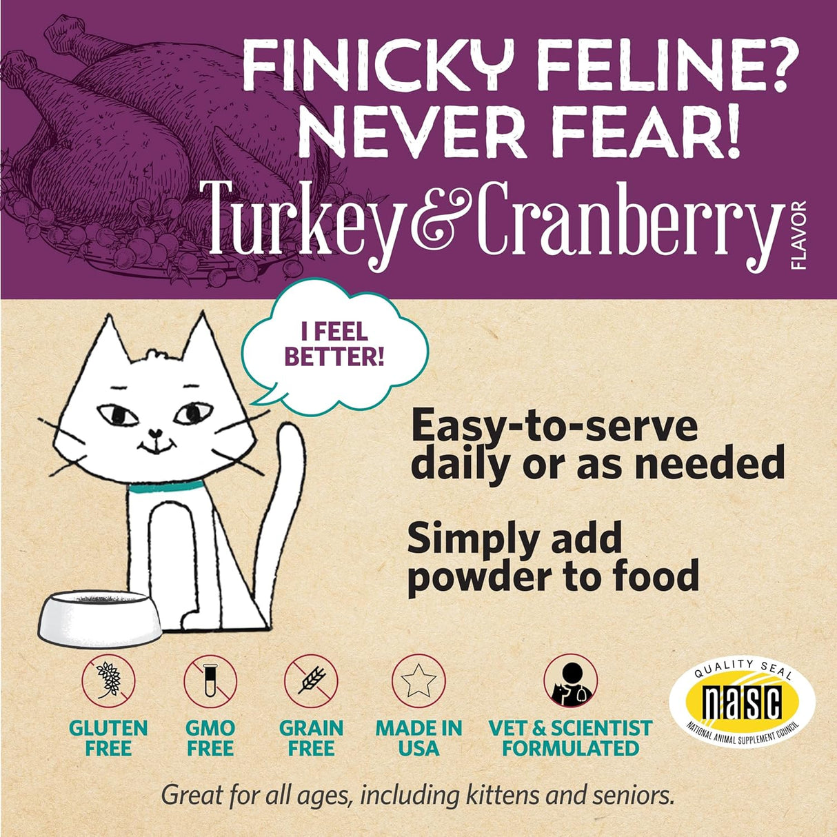 Meowbiotics Kitty P. Freely Cat Urinary Supplement 30 Day Supply