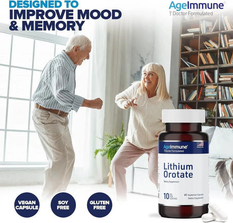 AGEIMMUNE - AgeImmune Lithium Orotate 10Mg. 60 Capsulas 2 Pack - The Red Vitamin MX - Suplementos Alimenticios - {{ shop.shopifyCountryName }}
