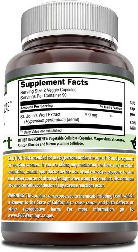 AMAZING FORMULAS - Amazing Formulas St. Johns Wort 700Mg. 180 Capsulas - The Red Vitamin MX - Suplementos Alimenticios - {{ shop.shopifyCountryName }}