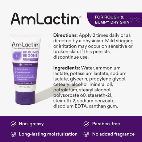 AMLACTIN - AmLactin KP Bumps Be Gone Keratosis Pilaris Moisturizing Cream 85Gr. - The Red Vitamin MX - Cremas Corporales - {{ shop.shopifyCountryName }}