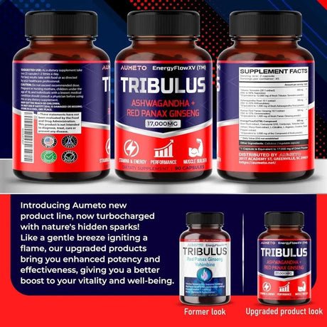 AUMETO - Aumeto Tribulus Terrestris 12-in-1 Formula 90 Capsulas - The Red Vitamin MX - Suplementos Alimenticios - {{ shop.shopifyCountryName }}