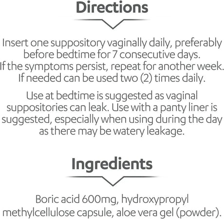 AZO - AZO Boric Acid Vaginal Suppositories 30 Supositorios - The Red Vitamin MX - Supositorios De Ácido Bórico - {{ shop.shopifyCountryName }}