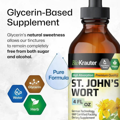 BIOKRAUTER - Bio Krauter St John's Wort Tincture 4 Fl.Oz. - The Red Vitamin MX - Suplementos Alimenticios - {{ shop.shopifyCountryName }}