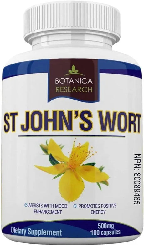 BOTANICA RESEARCH - Botanica Research St John's Wort Extract 500Mg. 100 Capsulas - The Red Vitamin MX - Suplementos Alimenticios - {{ shop.shopifyCountryName }}