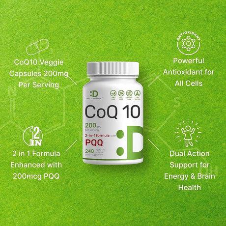 DEAL SUPPLEMENT - Deal Supplement CoQ10 200Mg. & PQQ 200mcg 240 Capsulas - The Red Vitamin MX - Suplementos Alimenticios - {{ shop.shopifyCountryName }}