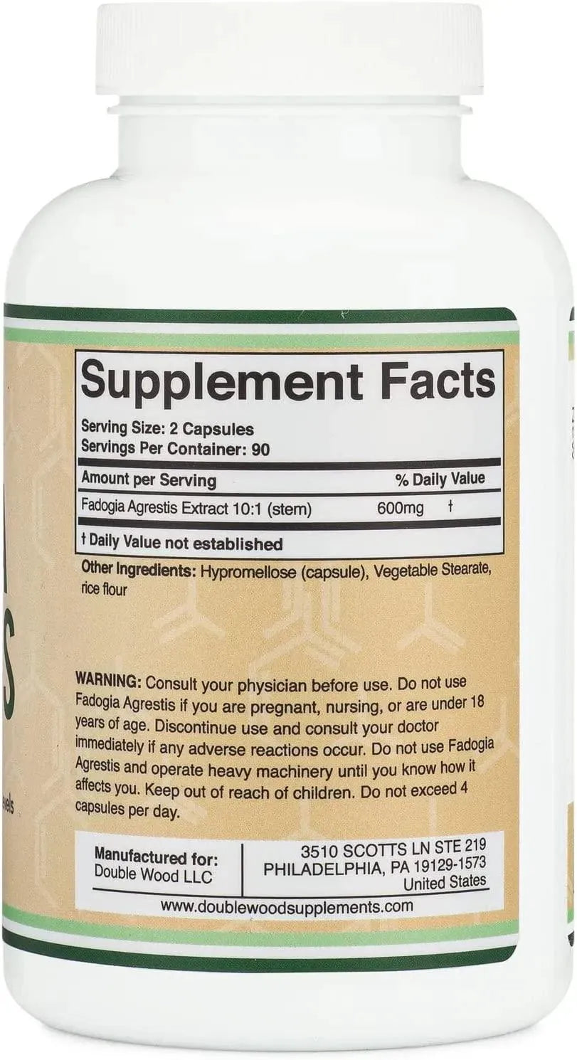 DOUBLE WOOD SUPPLEMENTS - Double Wood Supplements Fadogia Agrestis 600Mg. 180 Capsulas - The Red Vitamin MX - Suplementos Alimenticios - {{ shop.shopifyCountryName }}