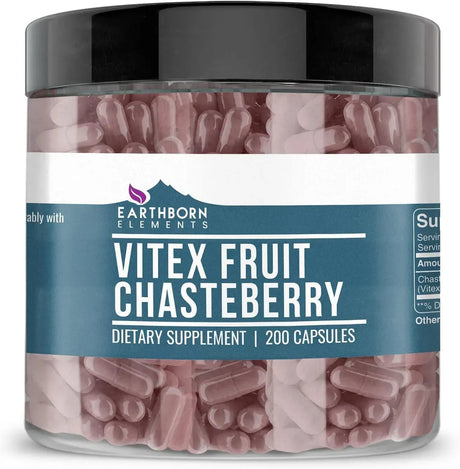 EARTHBORN ELEMENTS - Earthborn Elements Baya Casto Chasteberry 200 Capsulas - The Red Vitamin MX - Suplementos Alimenticios - {{ shop.shopifyCountryName }}