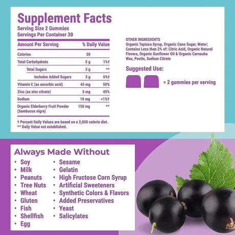 HYLAND´S - Hyland’s Naturals Organic Elderberry 60 Gomitas - The Red Vitamin MX - Suplementos Alimenticios - {{ shop.shopifyCountryName }}