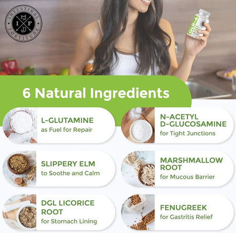INTESTINAL FORTITUDE - GLR-6 Gut Lining Repair Supplement for Gut Health 120 Capsulas - The Red Vitamin MX - Suplementos Alimenticios - {{ shop.shopifyCountryName }}
