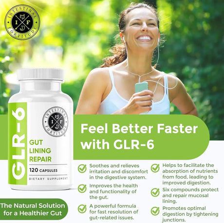 INTESTINAL FORTITUDE - GLR-6 Gut Lining Repair Supplement for Gut Health 120 Capsulas - The Red Vitamin MX - Suplementos Alimenticios - {{ shop.shopifyCountryName }}