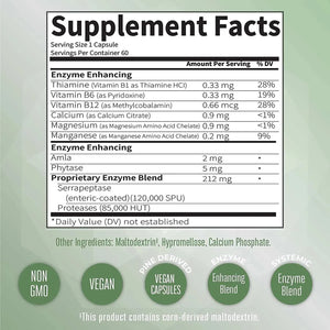 MARY RUTH ORGANICS - Mary Ruth Organics Serrapeptase Systemic Enzymes 60 Capsulas - The Red Vitamin MX - Suplementos Alimenticios - {{ shop.shopifyCountryName }}